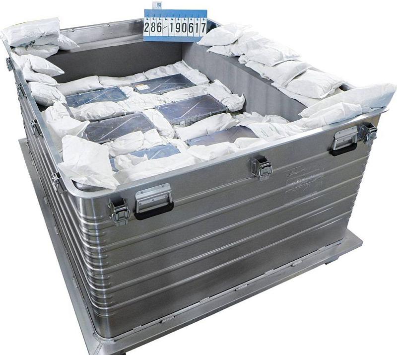 Lithium battery hazardous storage container 286